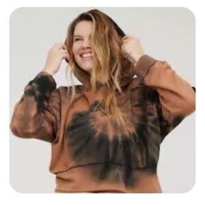 Aerie Offline Fleece Tie Dye Cropped Hoodie - FINAL SALE